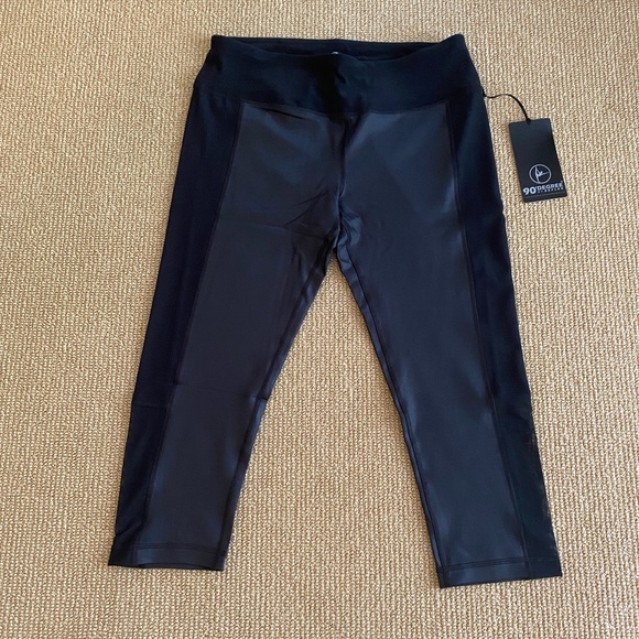 90 Degree By Reflex Pants - Women's 90 Degree By Reflex Black Leggings Size XL New